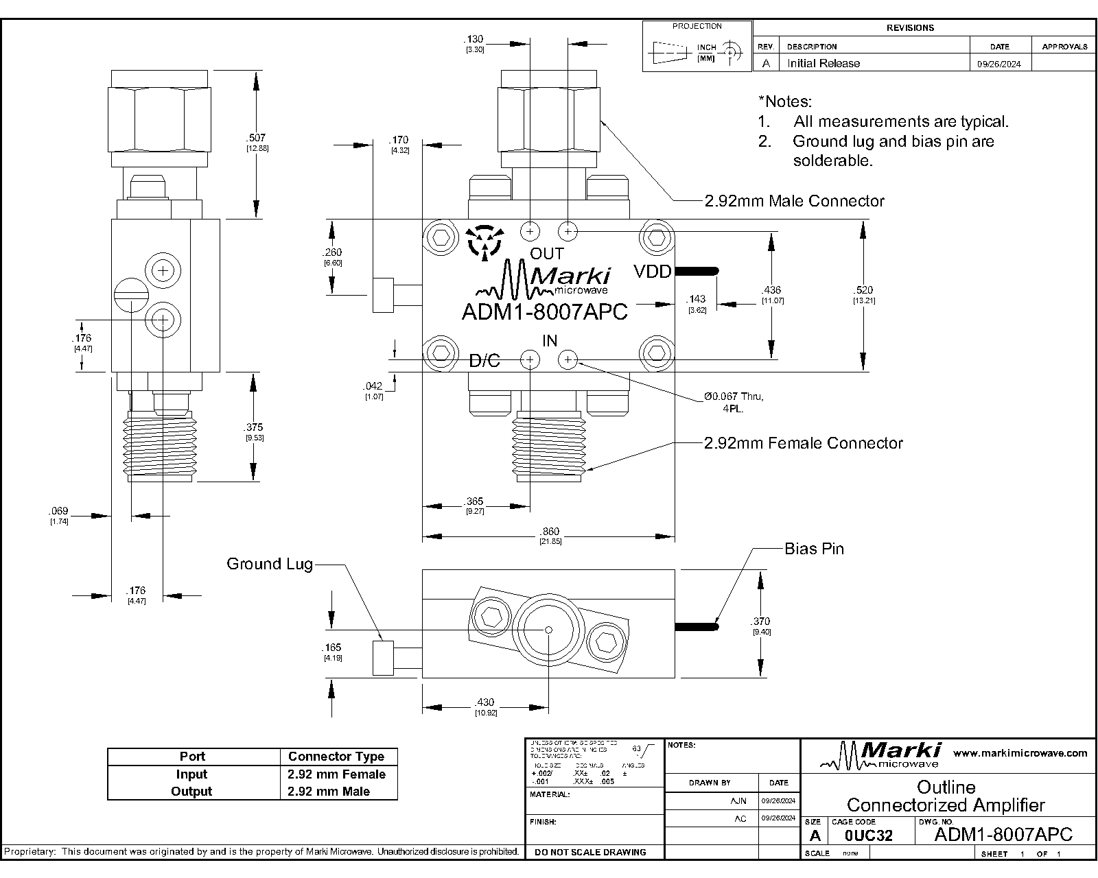 ADM1-8007PC_2 - 40 GHz Wideband LO Driver Amplifier